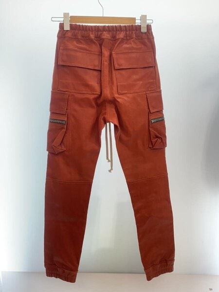 Rick Owens / 22AW/MASTODON CARGO/カーゴパンツ/53/レザー/オレンジ/RU02B2396-LSG Rick Owens(リックオウエンス) / 22AW/MASTODON CARGO/カーゴパンツ/53