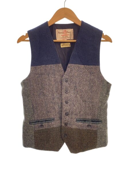 HARRIS TWEED(ハリスツイード) / Nomeansyes/パッチワークベスト 