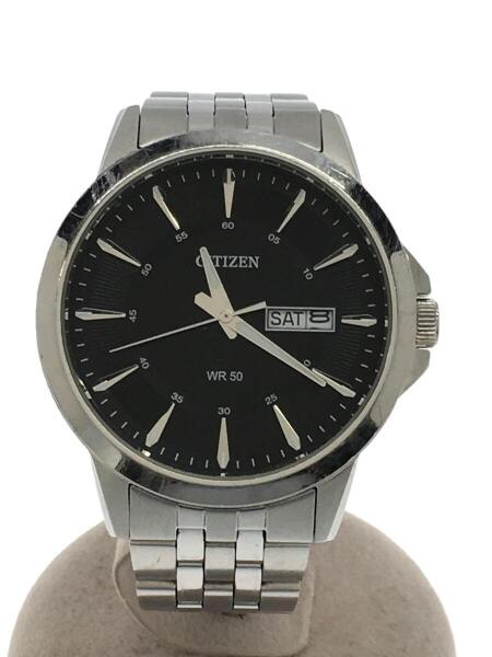 CITIZEN(シチズン) / クォーツ腕時計/アナログ/ステンレス/BLK/SLV