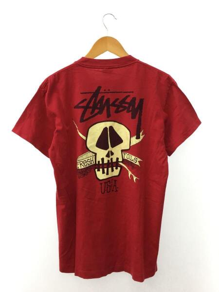 STUSSY(ステューシー) / Tシャツ/L/コットン/レッド/80s/スカル | 古着