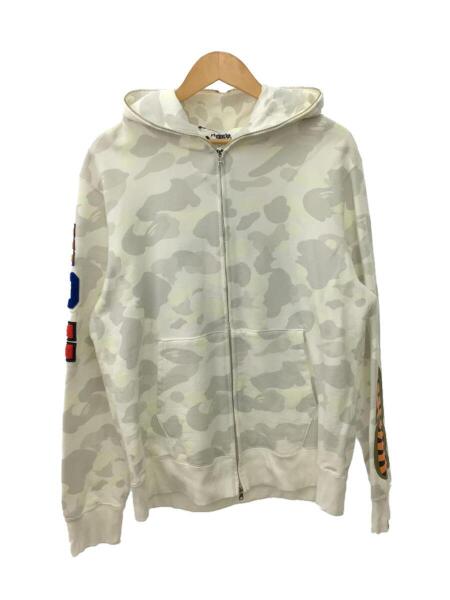 A BATHING APE(アベイシングエイプ) / ジップパーカー/XL/コットン/WHT 