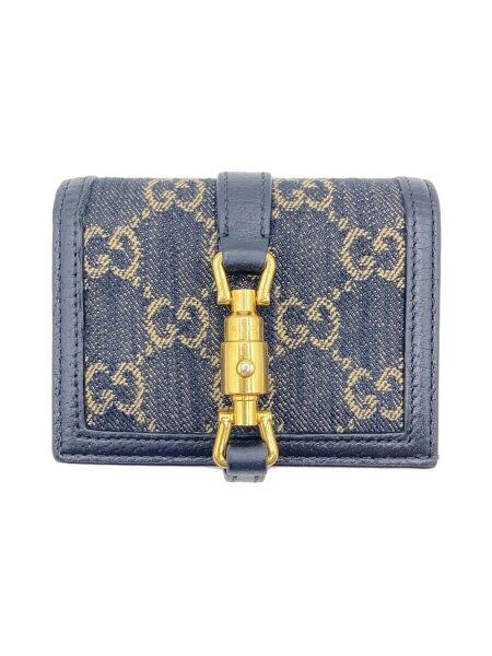 【未使用級品✨】GUCCI ジャッキー GG柄 二つ折り財布 デニム ブラック GUCCI(グッチ) / 2つ折り財布_ジャッキー1961_GGデニム/--/レディース