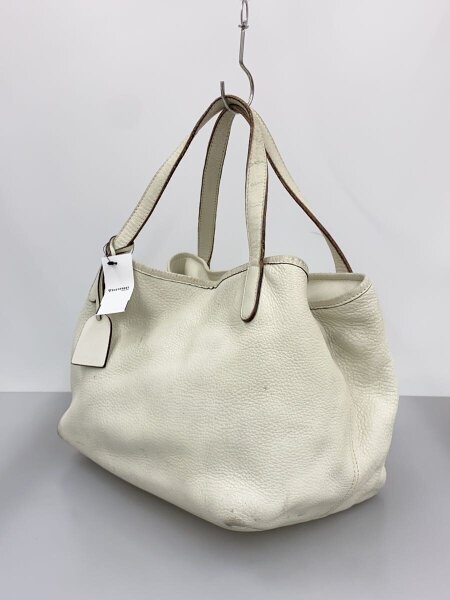 MAX MARA(マックスマーラ) / トートバッグ/レザー/WHT/無地/角擦れ 