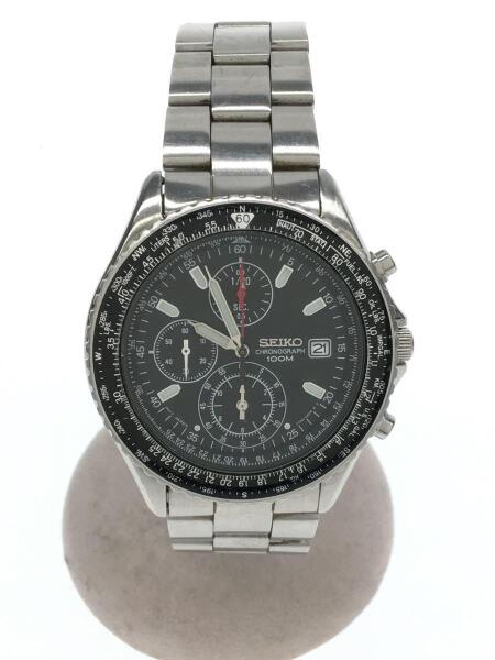 SEIKO(セイコー) / クォーツ腕時計/アナログ/ステンレス/BLK/SLV/SS 