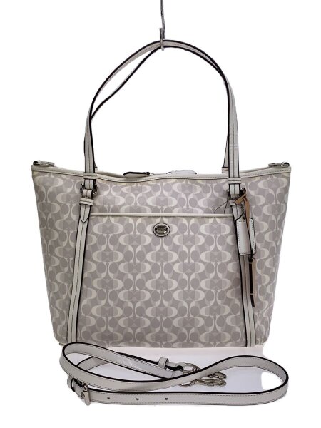 COACH(コーチ) / シグネチャー/トートバッグ/PVC/GRY/総柄/F25506 