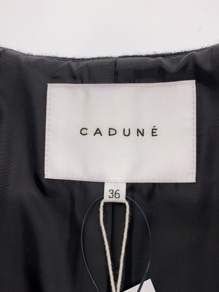 CADUNE ウールプードルぺプラムコート CADUNE(カデュネ) / タグ付/プードルペプラムコート/36/ウール/BLK
