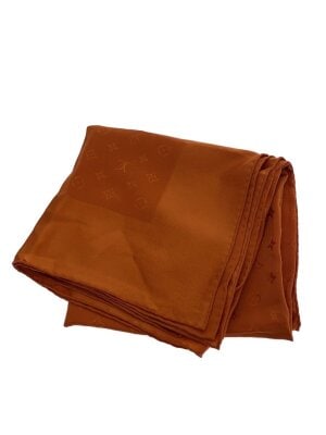 Louis Vuitton ブラウン シルクスカーフ 約100cm ウィメンズ シルク