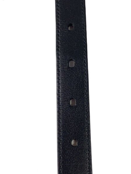 極美品 サンローラン ナローベルト レザー バックル シルバー ブラック 75 SAINT LAURENT(サンローラン) / スクエアバックルナローベルト/ベルト