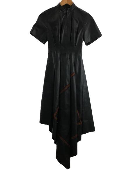 LOEWE(ロエベ) / 半袖ワンピース/34/羊革/BLK | 古着の販売・通販なら 