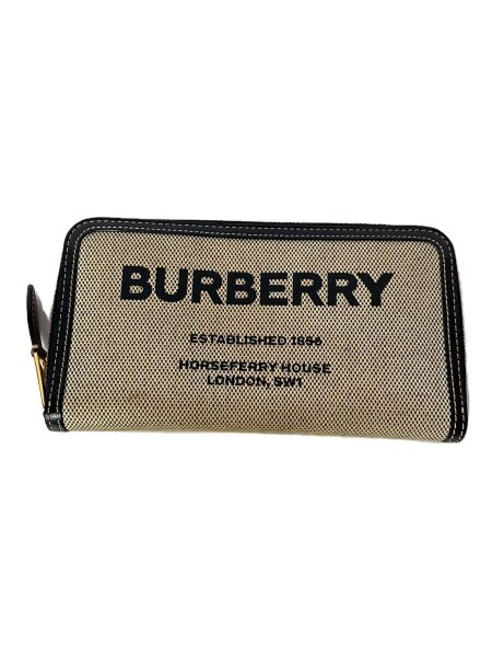 BURBERRY(バーバリー) / ホースフェリー/長財布/キャンバス/IVO/無地 