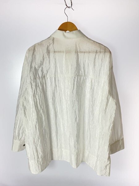 yori / 25SS/シアーラガーブラウス/長袖シャツ/FREE/ナイロン/WHT/無地/YR21-25009SP yori(ヨリ) / 25SS/シアーラガーブラウス/長袖シャツ/FREE/ナイロン