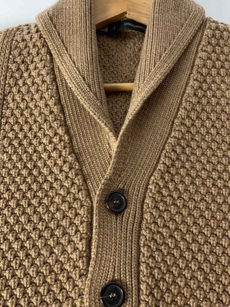 DSQUARED2 / カーディガン(厚手)/S/ウール/CML/無地/S74GP0378 DSQUARED2(ディースクエアード) / カーディガン(厚手)/S/ウール/CML