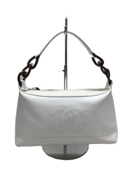 CHANEL(シャネル) / べっ甲/ハンドバッグ/レザー/WHT | 中古品の販売 