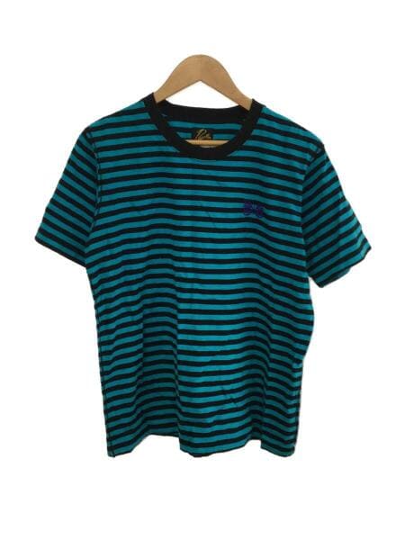 Needles / S/S Papillion Emb. Tee/S/コットン/PNK/ボーダー/GL252 Needles(ニードルズ) / Papillion Emb. Tee/Tシャツ/S/コットン/BLU