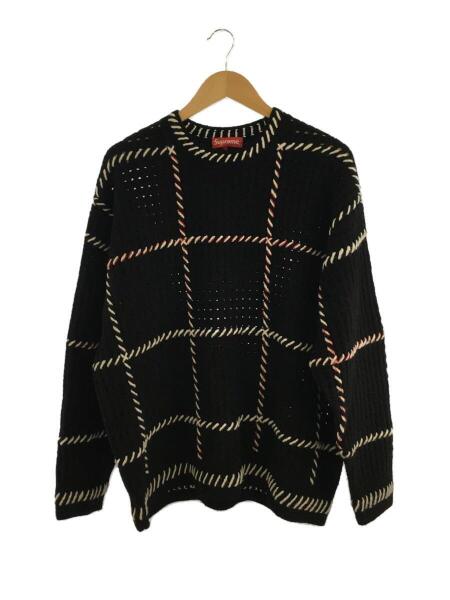 Supreme(シュプリーム) / 23SS/Quilt Stitch Sweater/M/ウール/BLK 