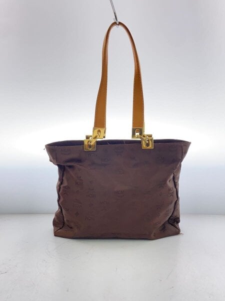 1円 MCM エムシーエム ヴィセトス柄 ナイロン×レザー ハンドバッグ