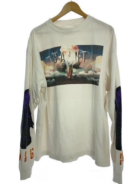 SAINT MICHAEL(セントマイケル) / 長袖Tシャツ/XL/コットン/WHT/SM-YS1 