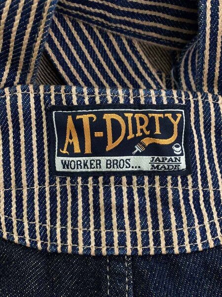 AT-DIRTY(アットダーティー) / オーバーオール/S/コットン/BLK/無地