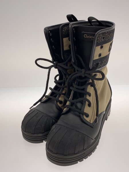 Christian Dior / D-メジャーアンクルブーツ/レースアップブーツ/36.5/BEG/0321 Christian Dior(クリスチャンディオール) / D-メジャーアンクルブーツ