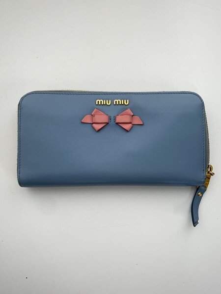 MIU MIU(ミュウミュウ) / 長財布/レザー/BLU/レディース/5ML506 | 中古 