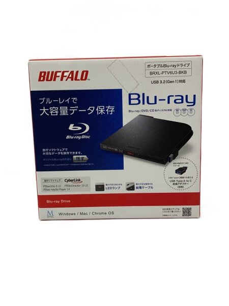 E/D197915】BUFFALO Blu-ray Drive ポータブルBlu-ray ドライブ BRXL