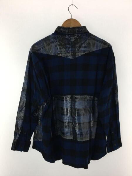 doublet(ダブレット) / 18SS/DEAD STOCK PACKAGE SHIRT/S/コットン/BLU 