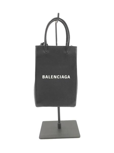BALENCIAGA(バレンシアガ) ショルダーバッグ/レザー/黒/ショッピング