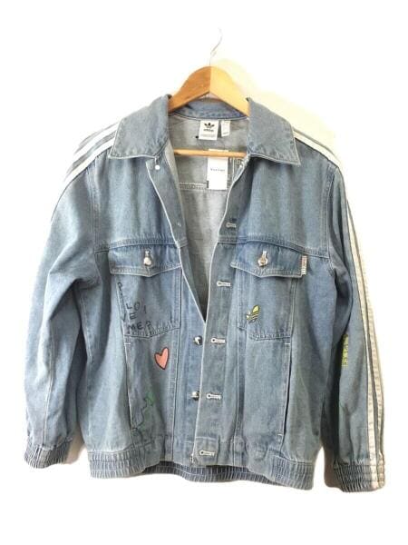 adidas デニムジャケット XS アディダス デニム ラインストーン