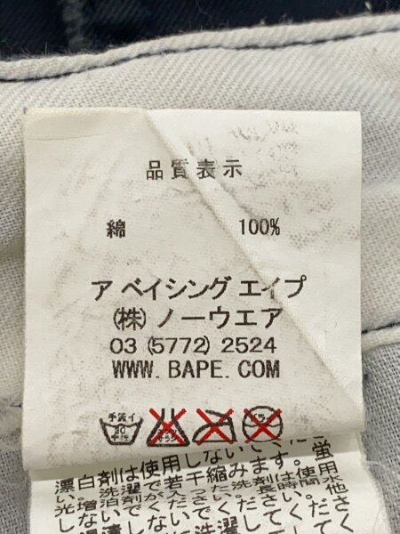 A BATHING APE(アベイシングエイプ) / ストレートパンツ/L/コットン