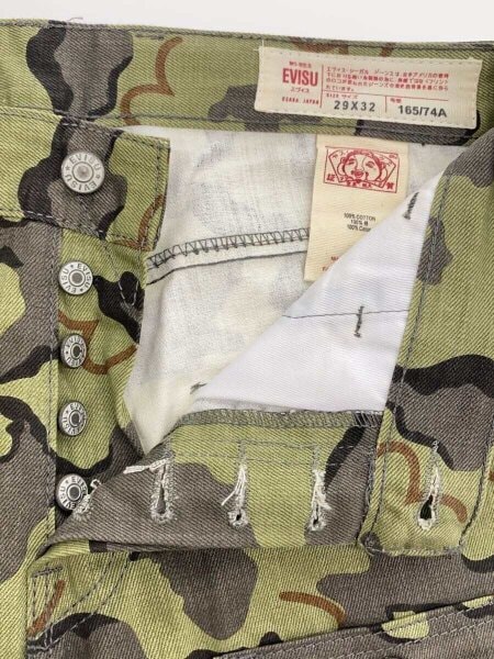 EVISU / LOT0005/メニポケ/ボトム/29/コットン/KHK/カモフラ EVISU(エヴィス) / LOT0005/メニポケ/ボトム/29/コットン/KHK/カモフラ