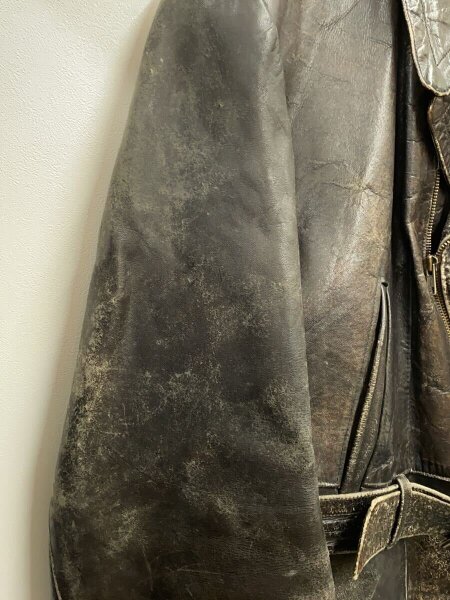 EURO VINTAGE / 40-50s/ドイツ軍/RIES/ダブルライダースジャケット/--/レザー/BLK// EURO VINTAGE(ユーロヴィンテージ) / 40-50s/ドイツ軍/RIES/ダブル