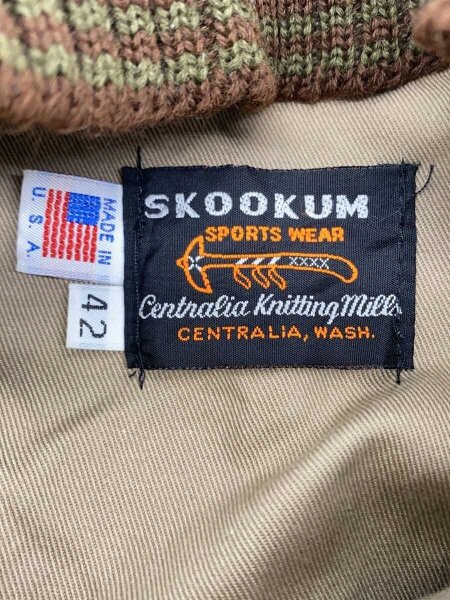 SKOOKUM(スクーカム) / ネペンテス別注/スタジャン/42/ウール/KHK 