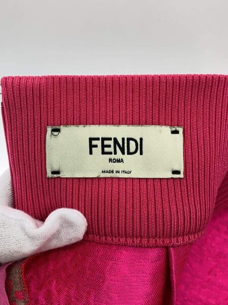 FENDI(フェンディ) / シルク混スカート/38/ポリエステル/PNK/千鳥格子