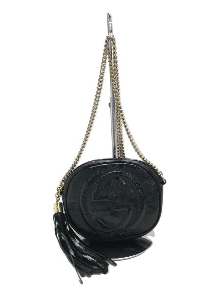 GUCCI(グッチ) / ショルダーバッグ/レザー/BLK/GUCCI/グッチ/チェーン 