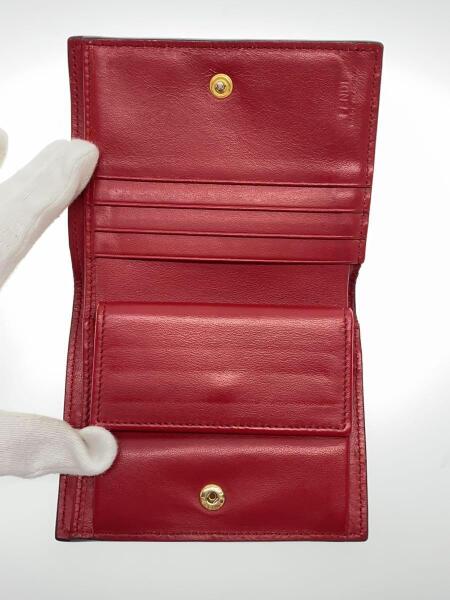 FENDI(フェンディ) / 2つ折り財布/レザー/RED/無地/レディース/8M0387