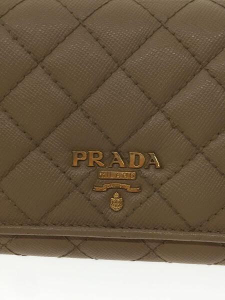 PRADA(プラダ) / サフィアーノキルティング/長財布/レザー/ベージュ 
