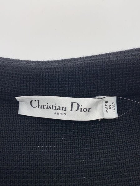 Christian Dior / クロップドジャケット/半袖/34/ウール/BLK/344V10AM234 Christian Dior(クリスチャンディオール) / クロップドジャケット/半袖