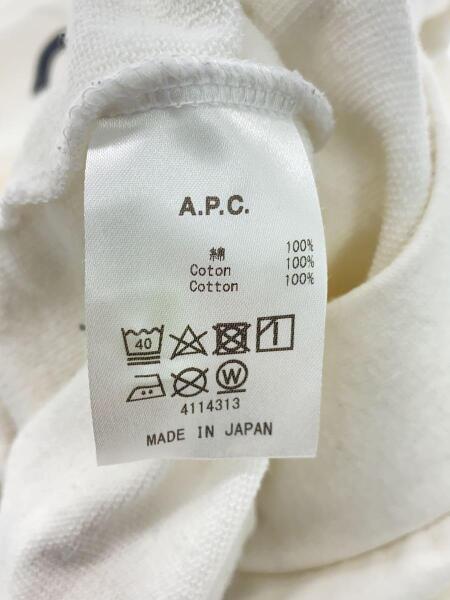 A.P.C.(アーペーセー) / Shibuya H スウェットシャツ/M/コットン/WHT 