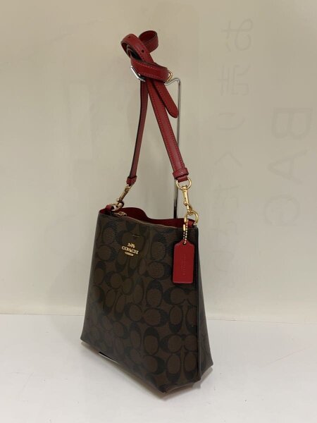 COACH(コーチ) / モリー・バケットバッグ22_シグネチャー_レッドレザー 