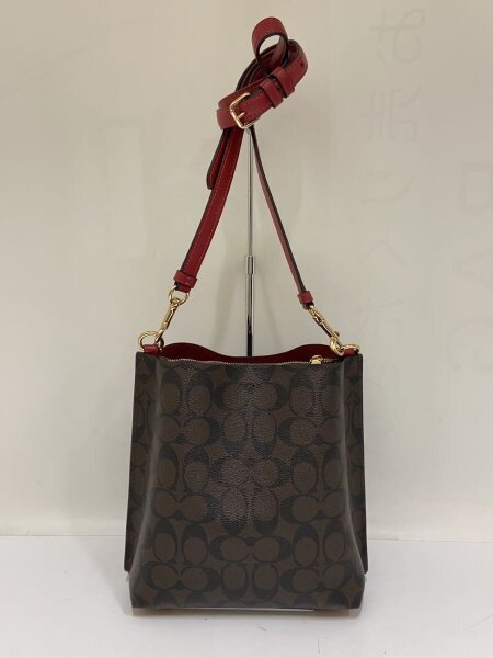 COACH(コーチ) / モリー・バケットバッグ22_シグネチャー_レッドレザー 