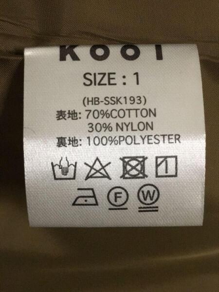 KOOI(コーイ) / DOUBLE FACE COAT/トレンチコート/1/コットン/BEG/無地