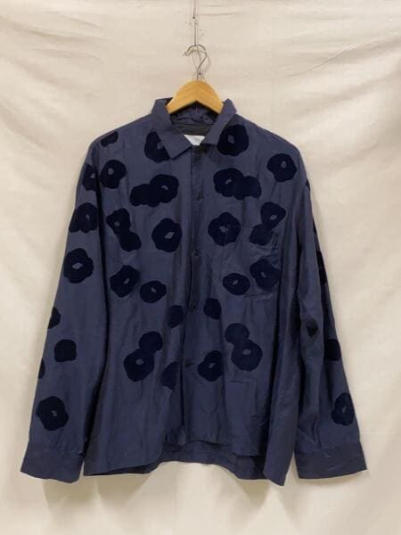 TOGA(トーガ) / Flocky Print Shirt/L/NVY/キュプラ/TZ32-FJ955 