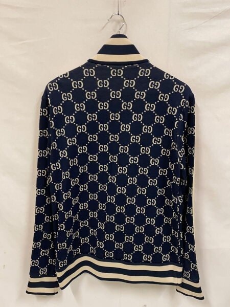 GUCCI(グッチ) / GGジャガードトラックジャケット/XL/コットン/NVY/総