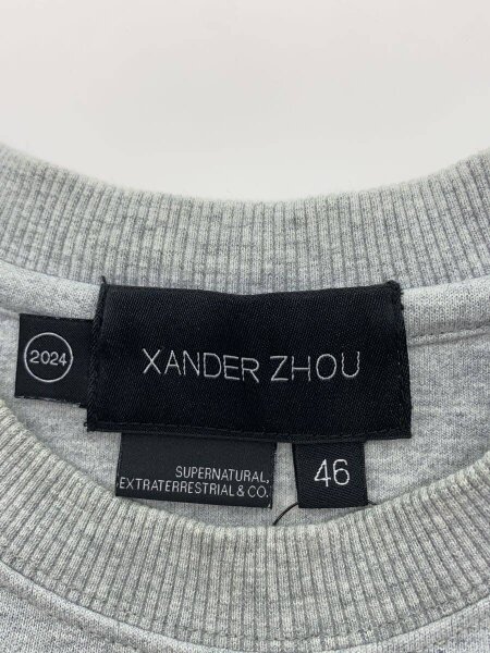 XANDER ZHOU(ザンダーゾウ) / Tシャツ/46/コットン/GRY/FUTURE 