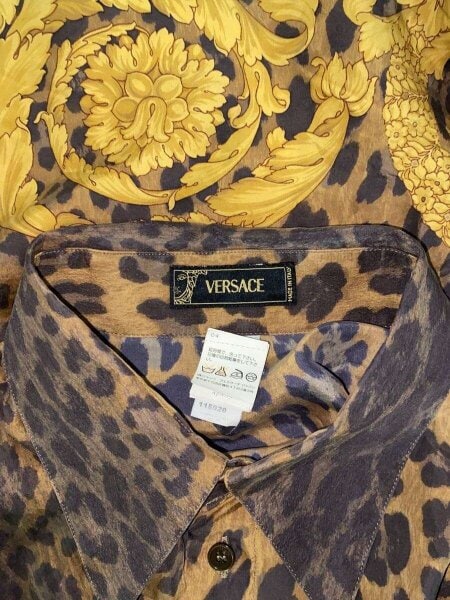 VERSACE(ヴェルサーチェ) / 長袖シャツ/50/シルク/CML/レオパード 