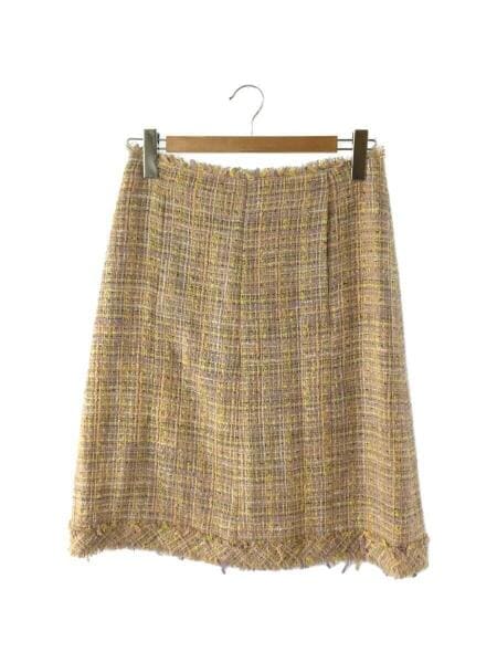 シャネル　スカート　38 CHANEL（シャネル） 金ボタン ツイード ひざ丈 スカート 38 黒