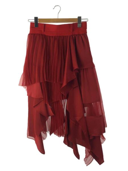 sacai(サカイ) / 22AW/Satin Mix Chiffon Mix Skirt/1/ポリエステル 