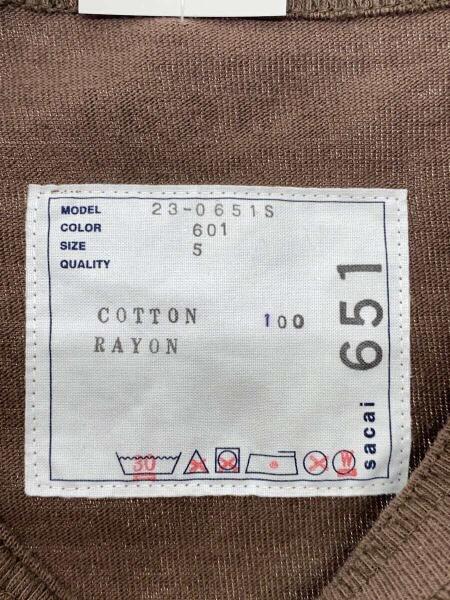 sacai(サカイ) / 23SS/Graphic Embroidery T-Shirt/Tシャツ/5/コットン