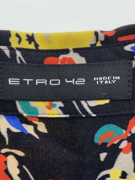ETRO(エトロ) / 長袖シャツ/42/シルク/BLK/花柄/172-15284-8221 | 古着
