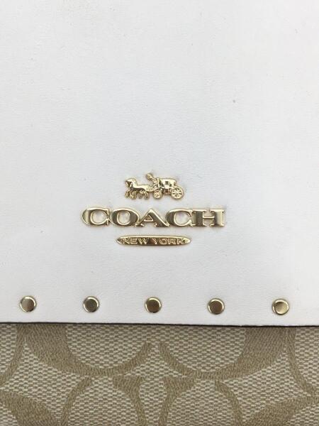 COACH シグネチャー ショルダーバッグ スタッズ パイソン 2way PVC